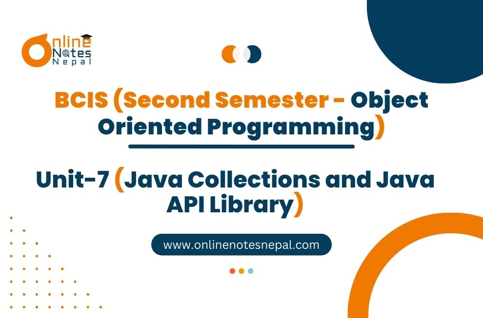 Unit VII: Java Collections and Java API Library